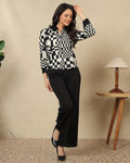 Check board printed shirt