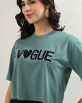 Cropped green tshirt
