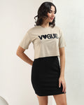 Cropped off white t shirt