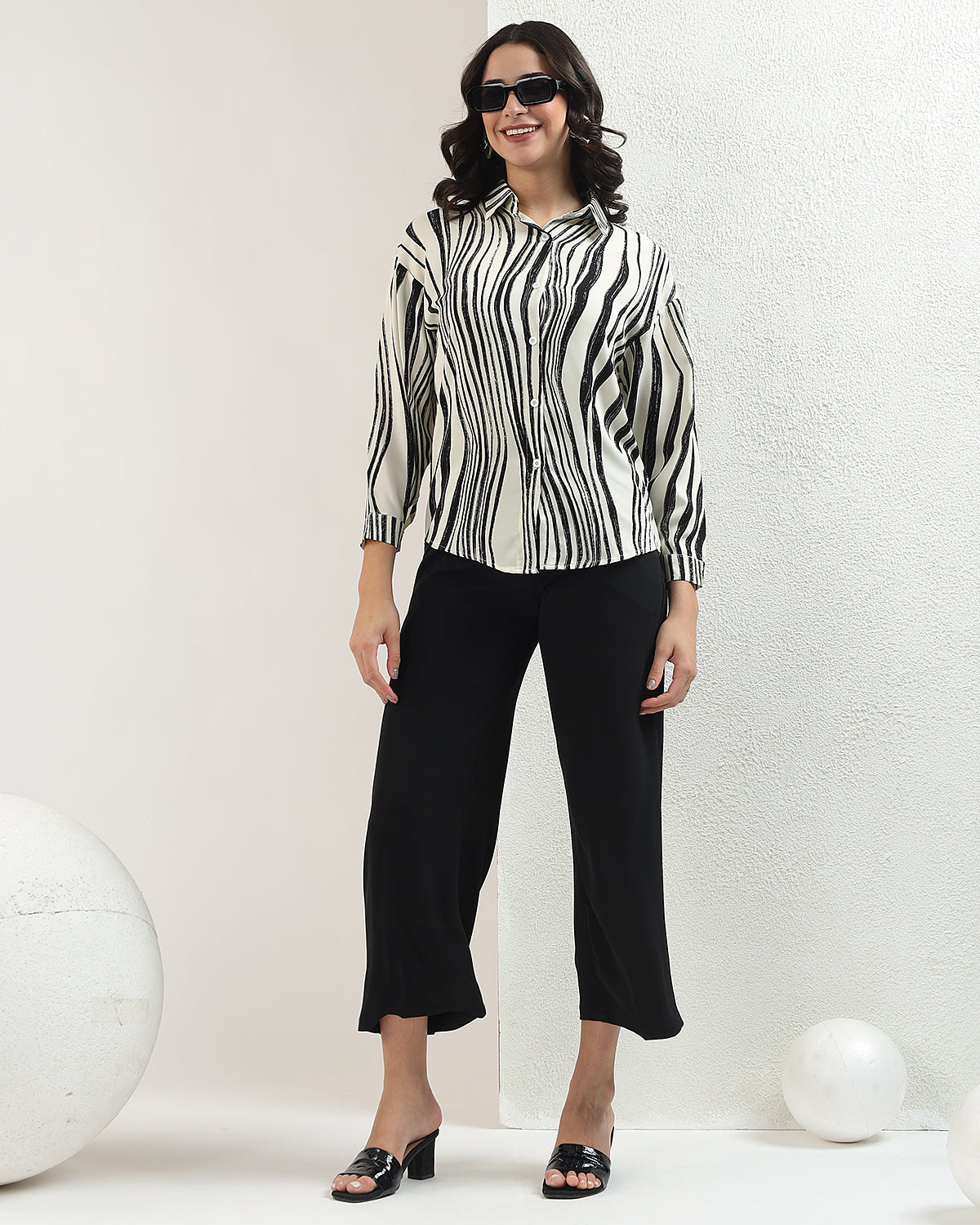 Fluid stripe shirt