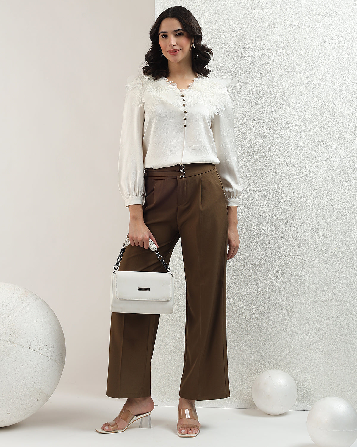 Snow drop off white top