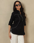 Solid long line tunic