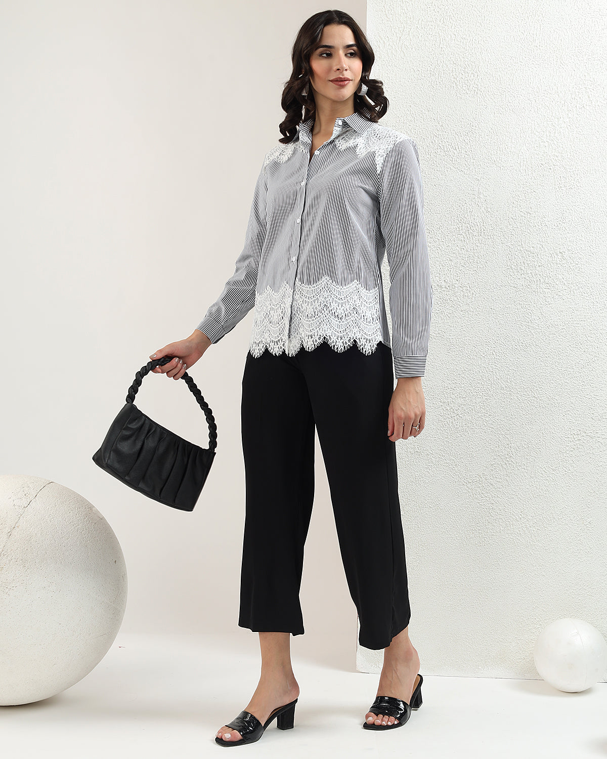 Striped black shirt