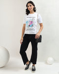 White printed t shirt