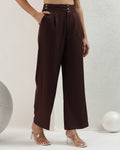 Wild leg brown trouser